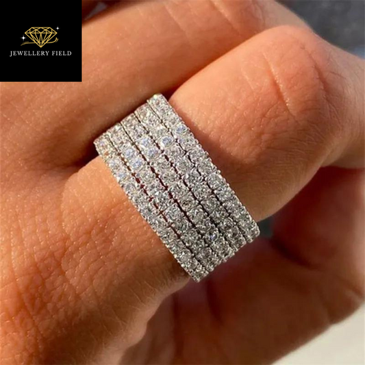 925 Sterling Silver Cubic Zirconia Rings for Women